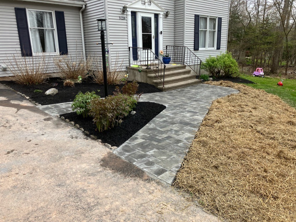 After Picture Brick sidewalk Replaced