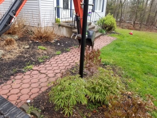 Red Brick Sidewalk Demolish